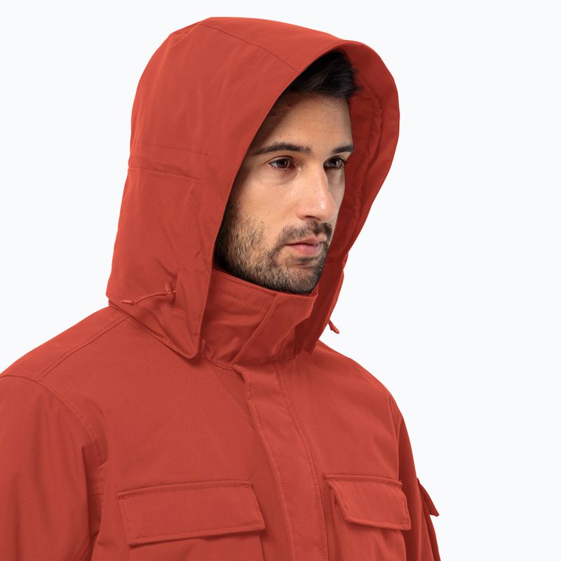 Piumino Jack Wolfskin da uomo Glacier Canyon Parka ruggine intenso 3