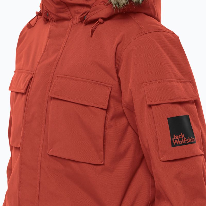 Piumino Jack Wolfskin da uomo Glacier Canyon Parka ruggine intenso 5
