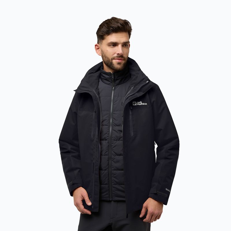 Giacca 3in1 da uomo Jack Wolfskin Jasper 3In1 nera 3