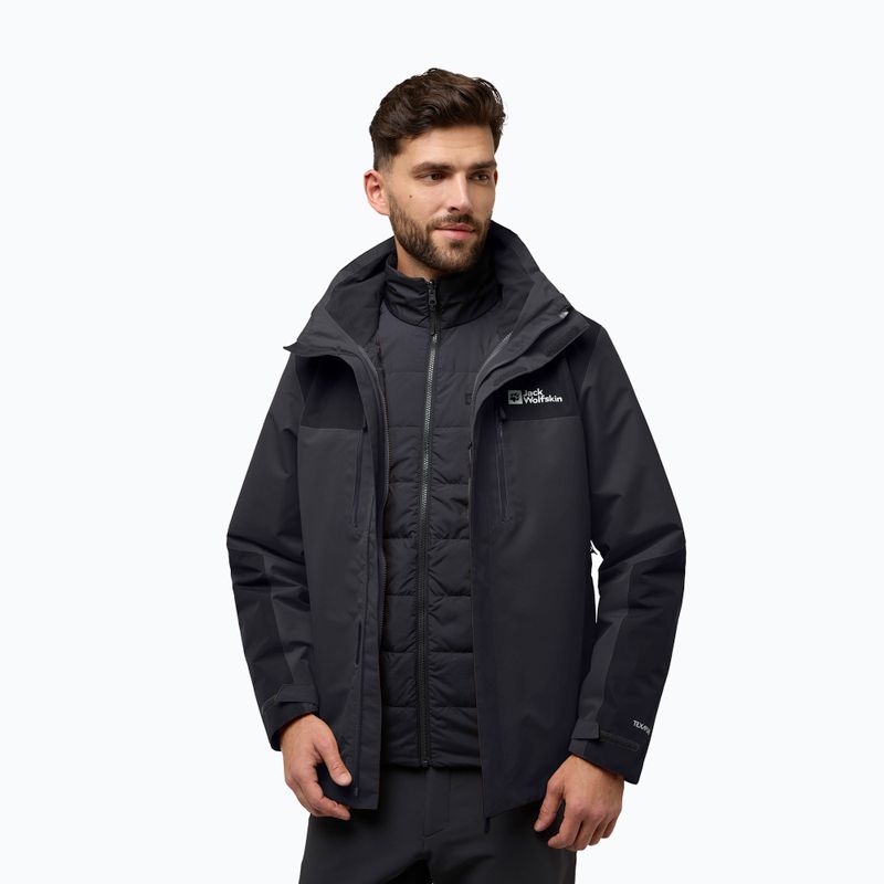 Giacca Jasper 3In1 phantom da uomo di Jack Wolfskin 3