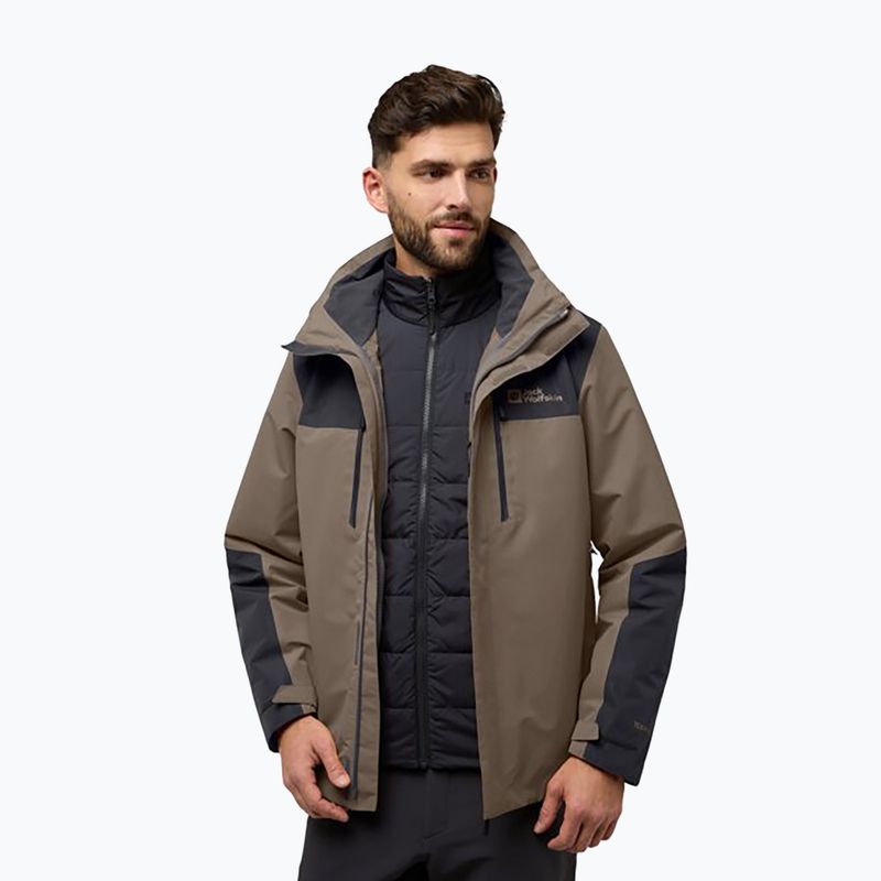 Jack Wolfskin giacca Jasper 3In1 da uomo caffè freddo 3