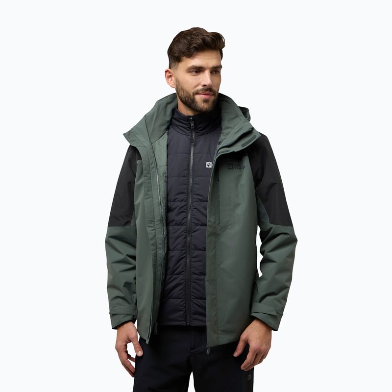 Giacca Jack Wolfskin 3In1 da uomo Romberg verde ardesia 2