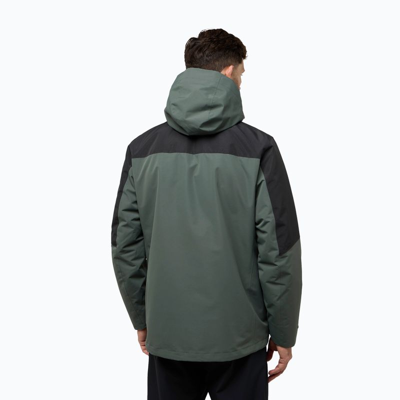 Giacca Jack Wolfskin 3In1 da uomo Romberg verde ardesia 3