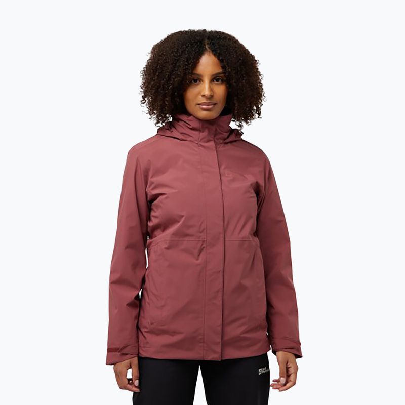 Jack Wolfskin donna Rotwand 3In1 felpa in pile rosso ocra