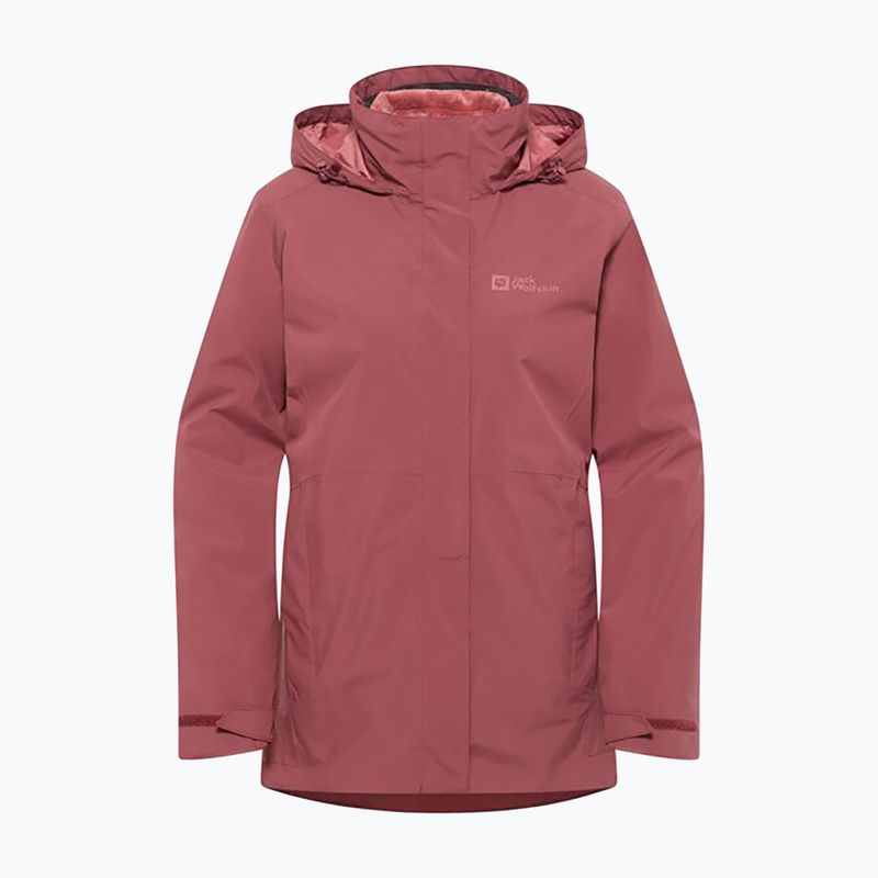 Jack Wolfskin donna Rotwand 3In1 felpa in pile rosso ocra 11