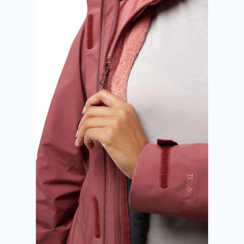 Jack Wolfskin donna Rotwand 3In1 felpa in pile rosso ocra 10