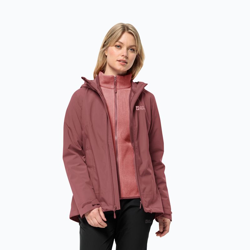 Jack Wolfskin giacca Moonrise 3In1 donna rosso ocra 3