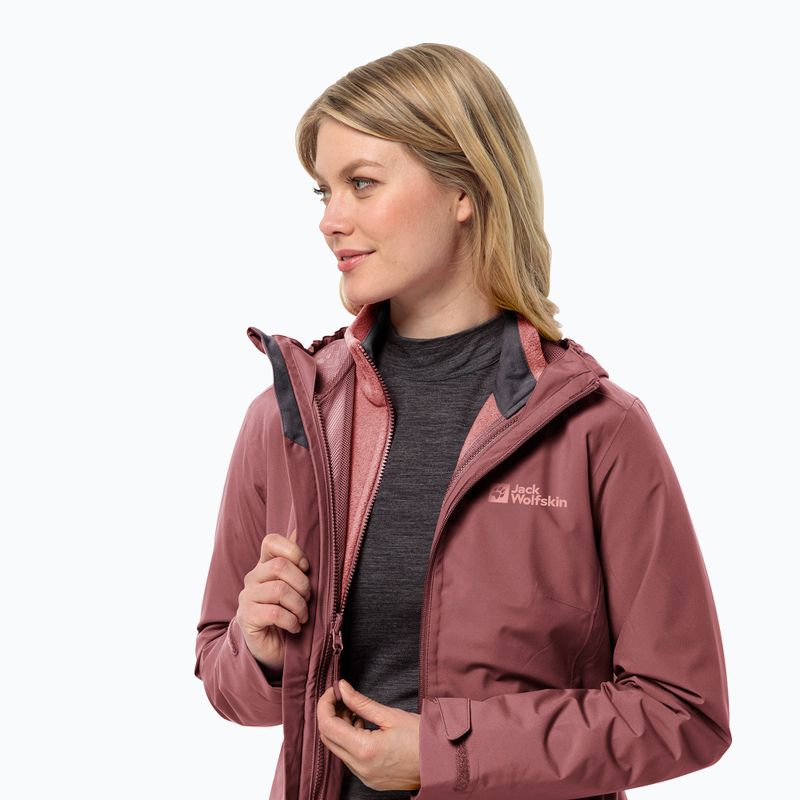 Jack Wolfskin giacca Moonrise 3In1 donna rosso ocra 4