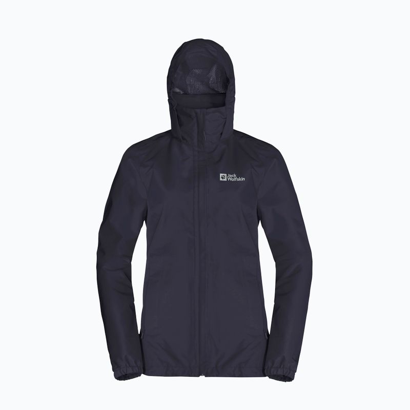 Jack Wolfskin Stormy Point 2L, giacca da pioggia da donna, grafite 8