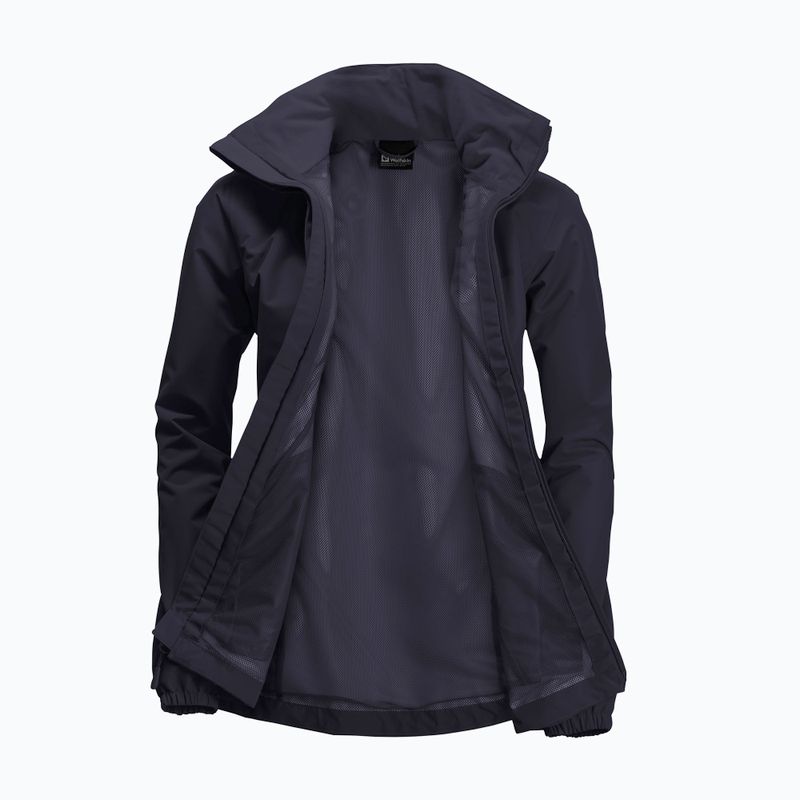 Jack Wolfskin Stormy Point 2L, giacca da pioggia da donna, grafite 9