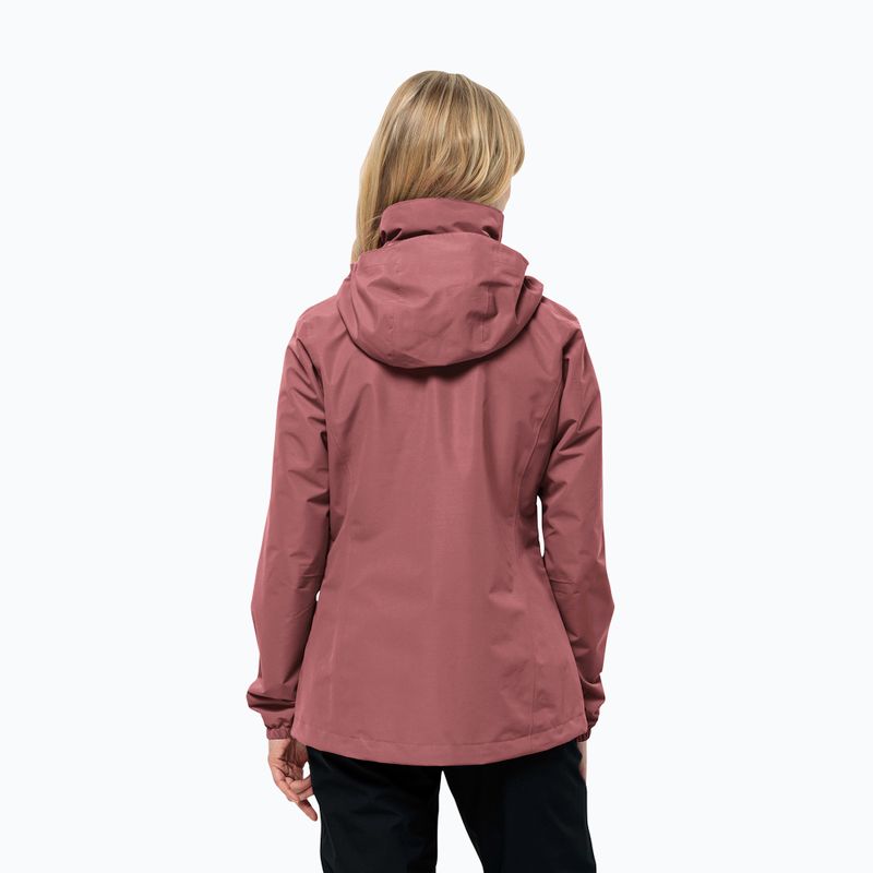 Jack Wolfskin Stormy Point 2L giacca da pioggia da donna rosso ocra 2