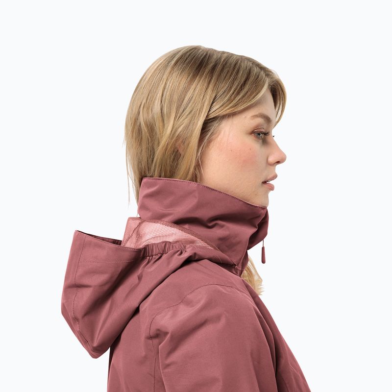 Jack Wolfskin Stormy Point 2L giacca da pioggia da donna rosso ocra 3