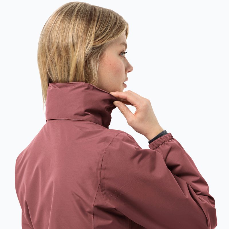 Jack Wolfskin Stormy Point 2L giacca da pioggia da donna rosso ocra 4