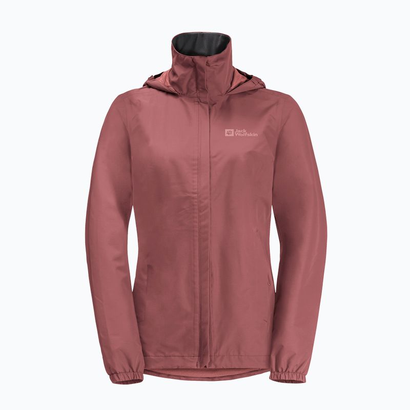 Jack Wolfskin Stormy Point 2L giacca da pioggia da donna rosso ocra 7