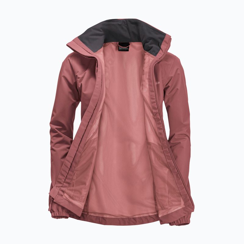 Jack Wolfskin Stormy Point 2L giacca da pioggia da donna rosso ocra 9