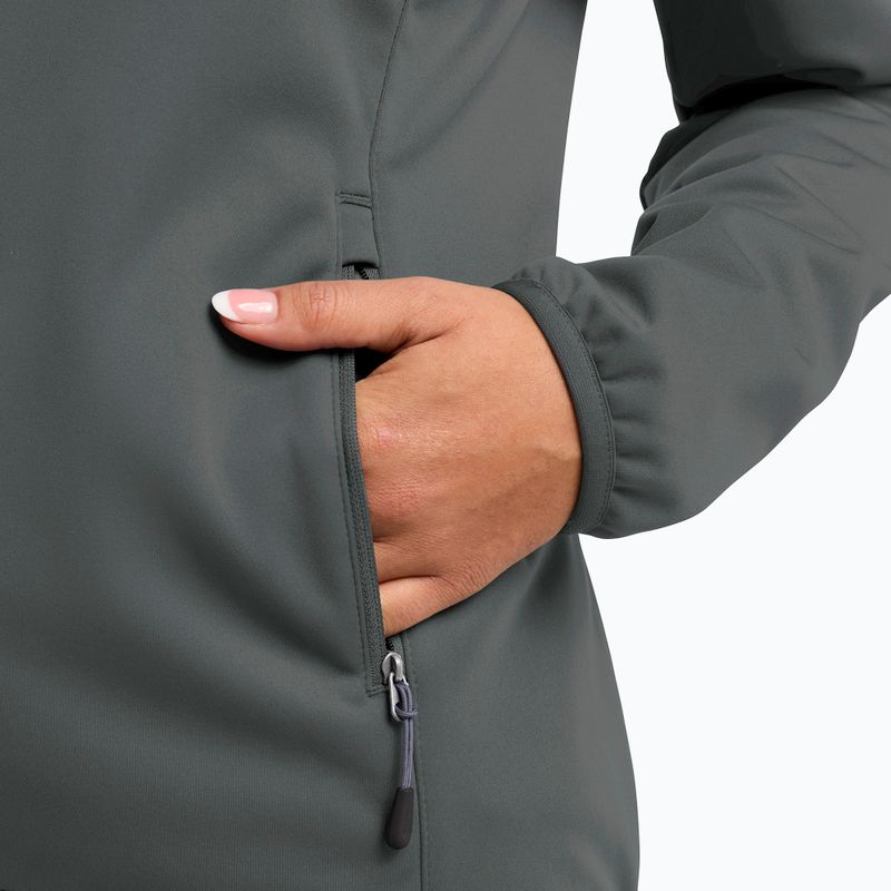 Giacca softshell donna Jack Wolfskin Windhain Hoody verde ardesia 6