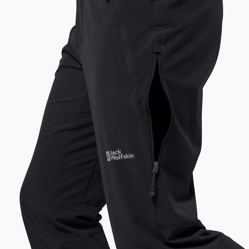 Pantaloni softshell Jack Wolfskin da uomo Alpspitze Tour nero 4