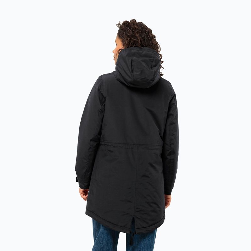 Jack Wolfskin giacca invernale da donna Talforst Parka nero 2