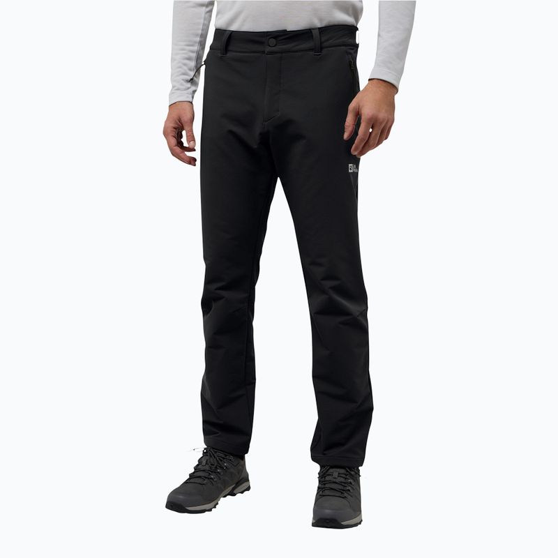 Pantaloni softshell da uomo Jack Wolfskin Activate Thermic neri