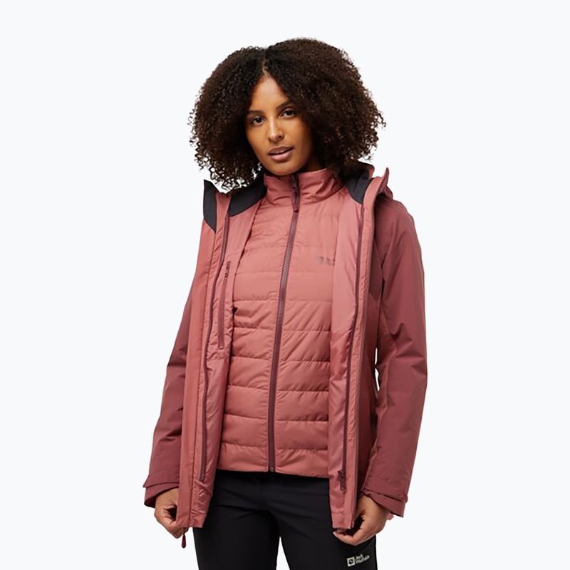 Jack Wolfskin giacca 3 in 1 da donna Hunberg rosso minerale 3