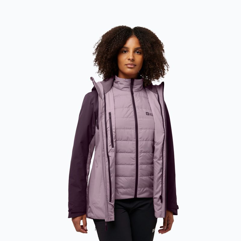 Giacca 3 in 1 donna Jack Wolfskin Hunberg wild blossom 3