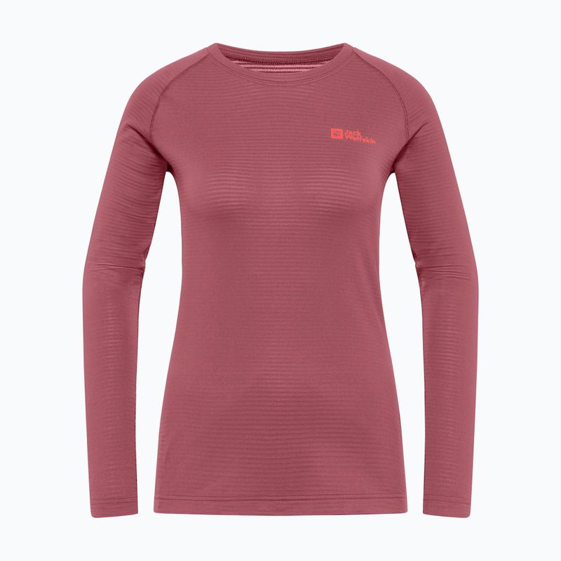 Jack Wolfskin Longsleeve termoattiva da donna Infinite Warm rosso ocra 3