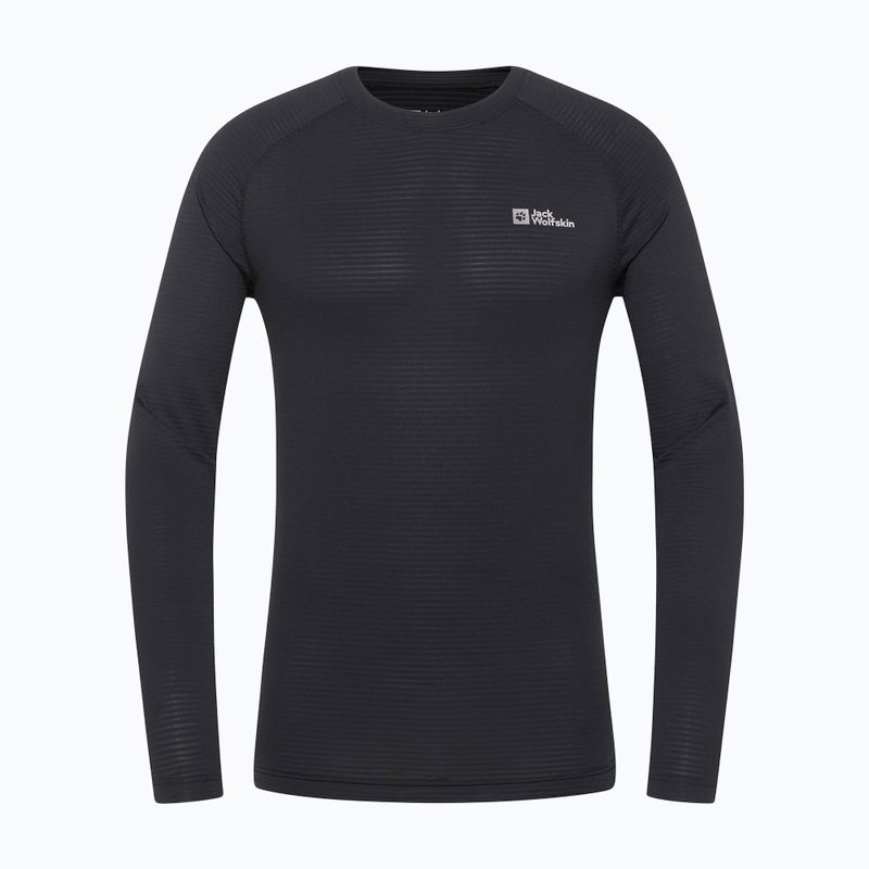 Jack Wolfskin Longsleeve termoattiva da uomo Infinite Warm nero 3