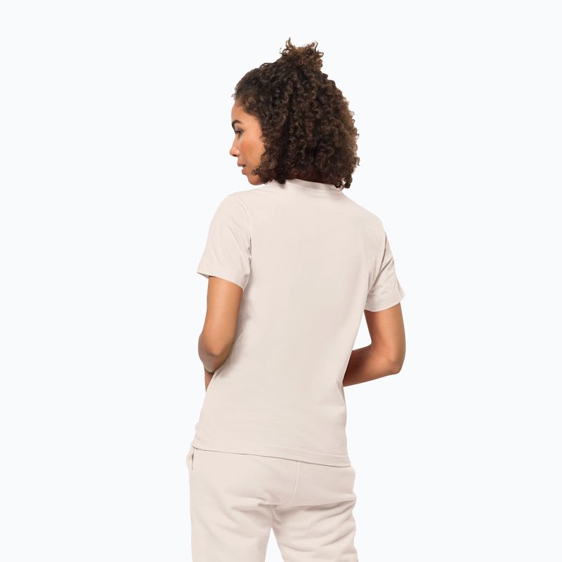 Jack Wolfskin Essential, maglietta da trekking da donna in panna cotta 2