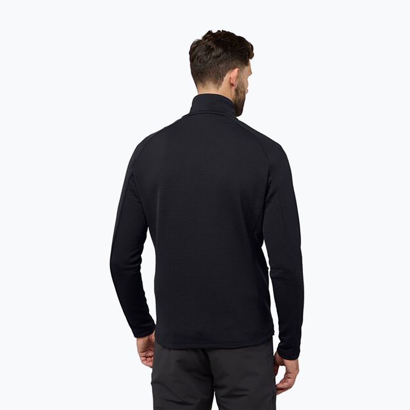 Felpa in pile da uomo Jack Wolfskin Dormer nero 2