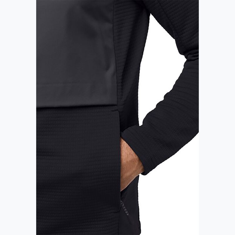 Felpa in pile da uomo Jack Wolfskin Dormer nero 3