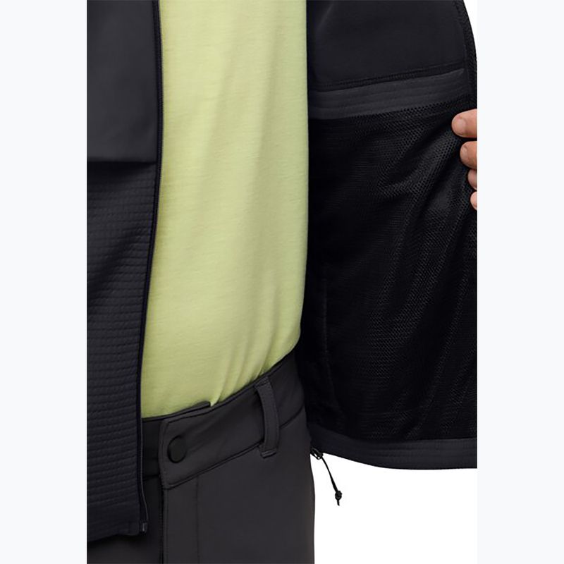 Felpa in pile da uomo Jack Wolfskin Dormer nero 4