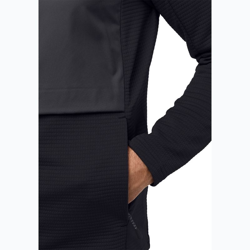 Felpa in pile da uomo Jack Wolfskin Dormer nero 3