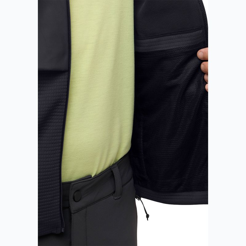 Felpa in pile da uomo Jack Wolfskin Dormer nero 4