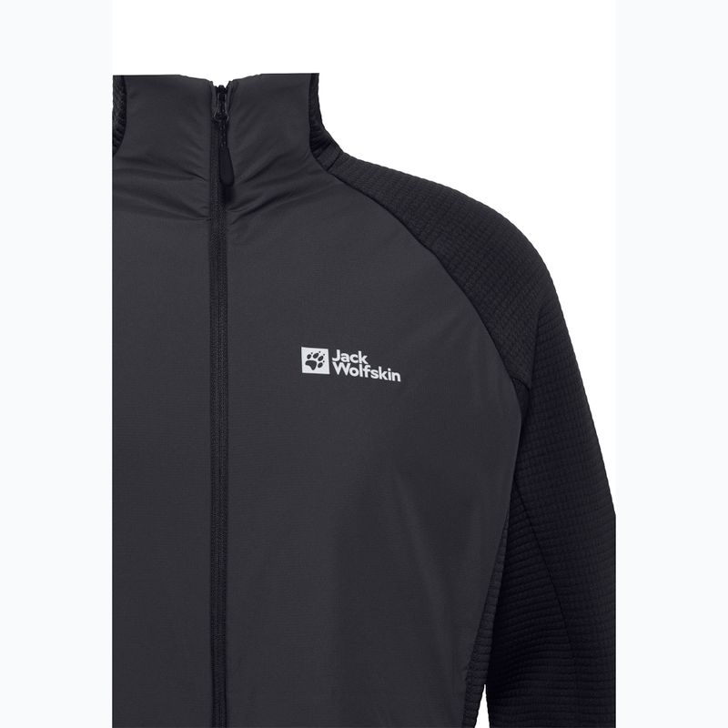 Felpa in pile da uomo Jack Wolfskin Dormer nero 7