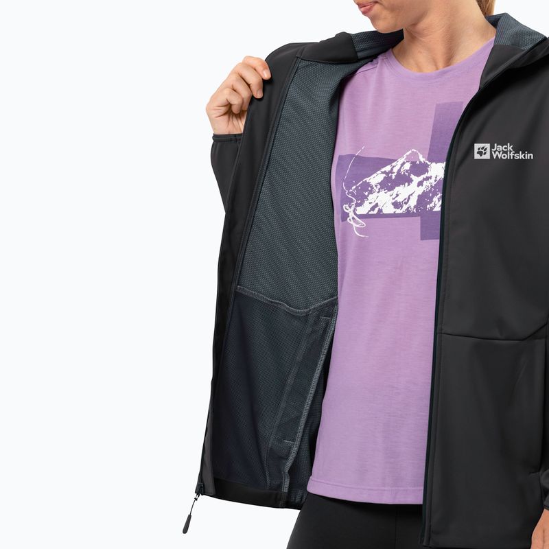 Jack Wolfskin giacca softshell da donna Feldberg Hoody nero 5