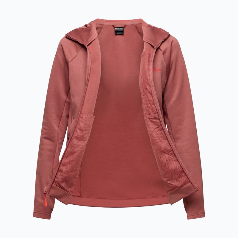 Jack Wolfskin felpa in pile da donna Alpgrat rosso minerale 7