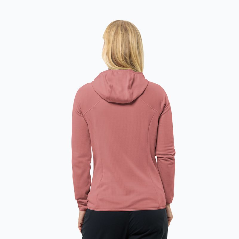 Jack Wolfskin giacca in pile da donna Kolbenberg con cappuccio Fz rosso minerale 2