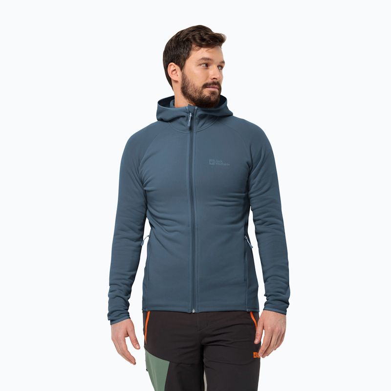 Felpa in pile da uomo Jack Wolfskin Baiselberg con cappuccio Fz