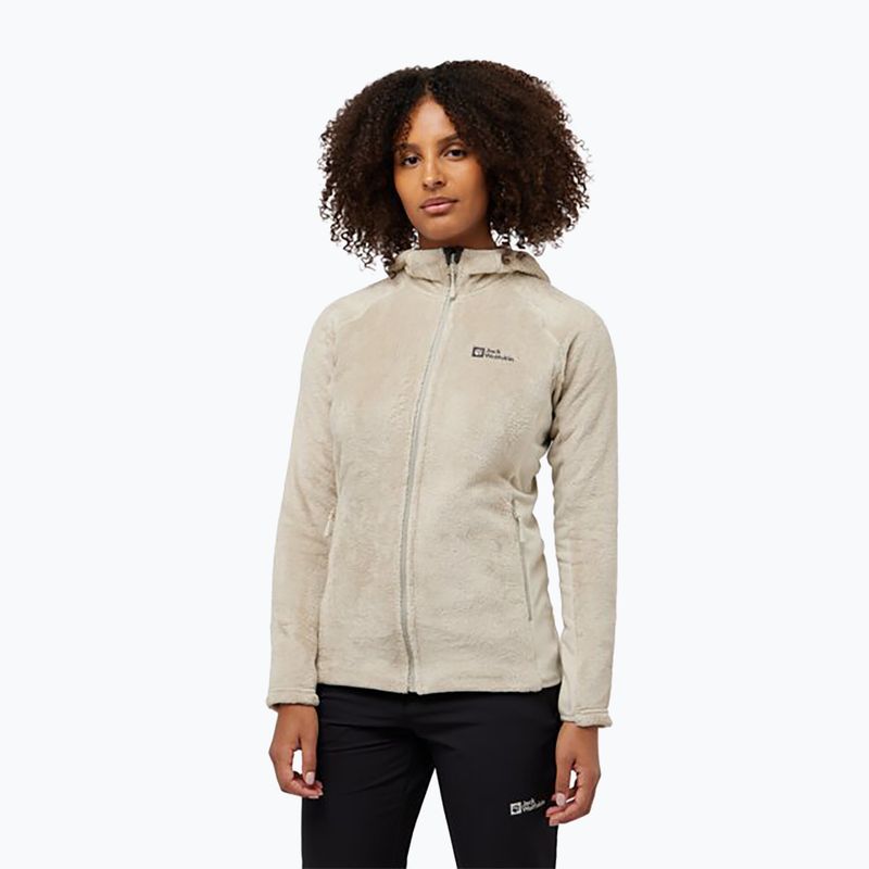 Jack Wolfskin Felpa in pile da donna Rotwand con cappuccio Fz seal