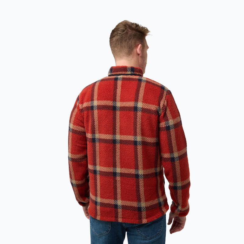 Felpa Jack Wolfskin in pile da uomo Felslicht Check intense rust 2