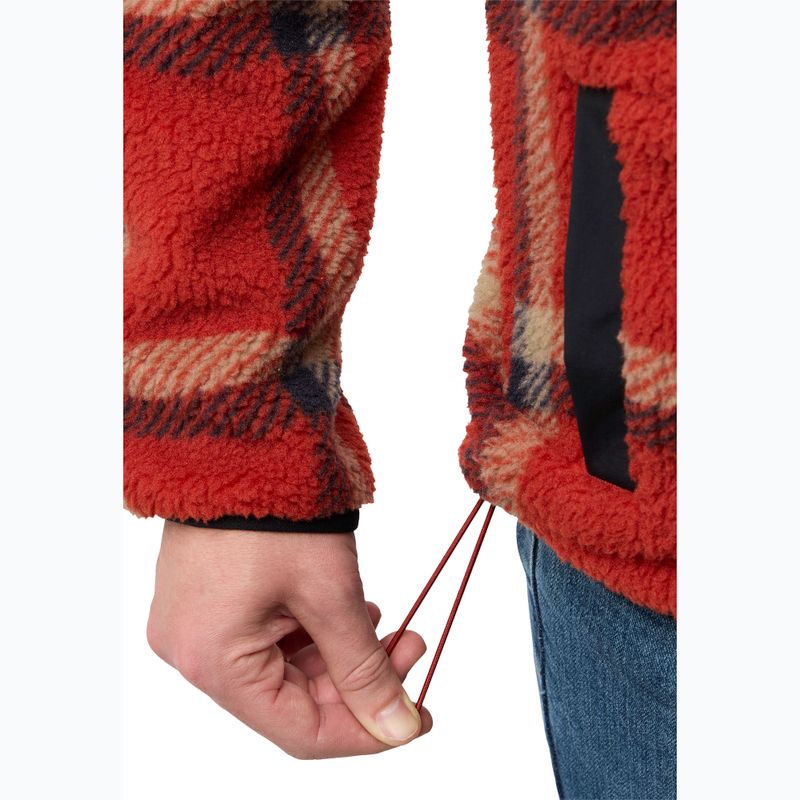 Felpa Jack Wolfskin in pile da uomo Felslicht Check intense rust 3