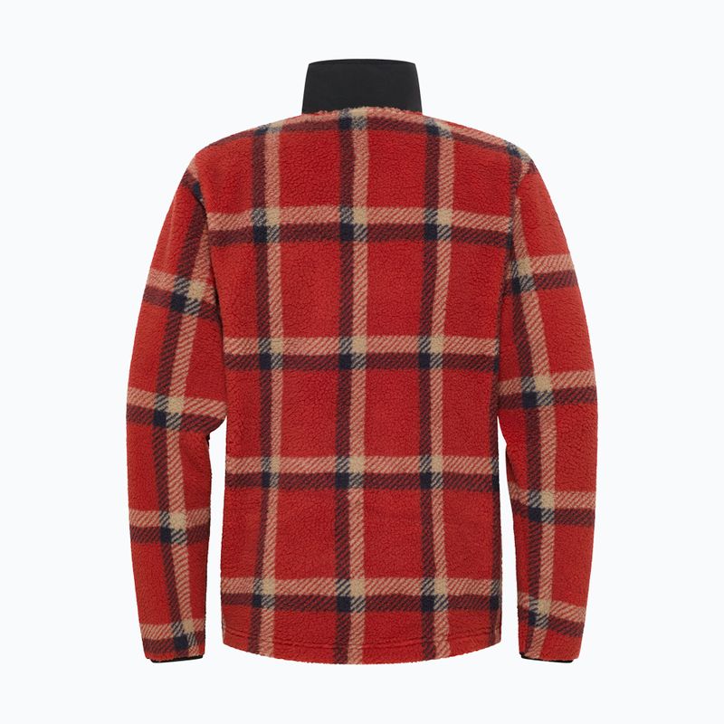 Felpa Jack Wolfskin in pile da uomo Felslicht Check intense rust 7