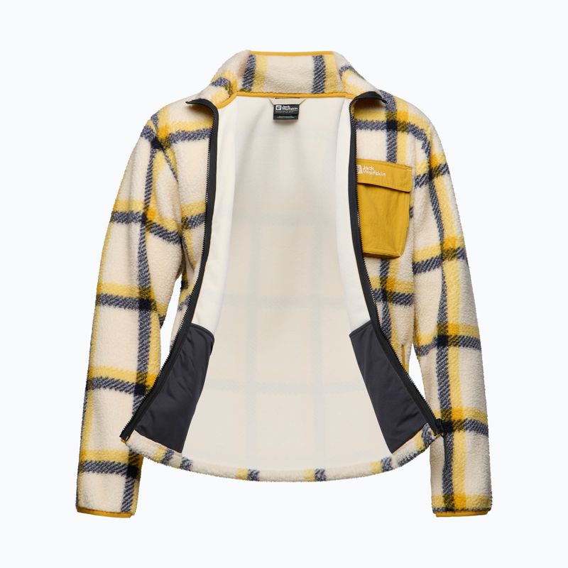 Felpa in pile Jack Wolfskin da uomo Felslicht Check panna cotta 8