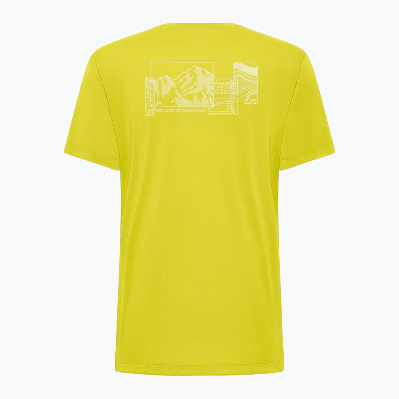 Maglietta da trekking Jack Wolfskin da uomo Vonnan Graphic explore chartreuse 6