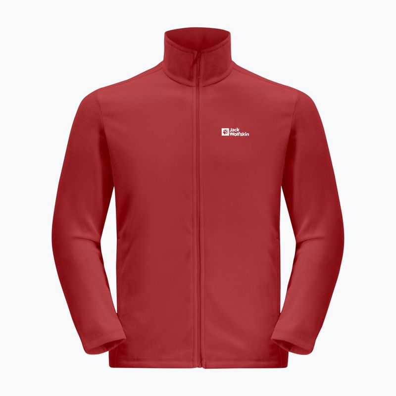 Felpa in pile Jack Wolfskin Taunus Fz da uomo rosso adrenalina 8