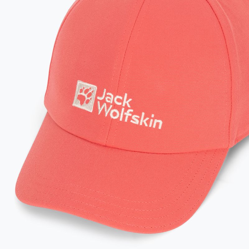 Cappello da baseball Jack Wolfskin per bambini, colore corallo tramonto 3