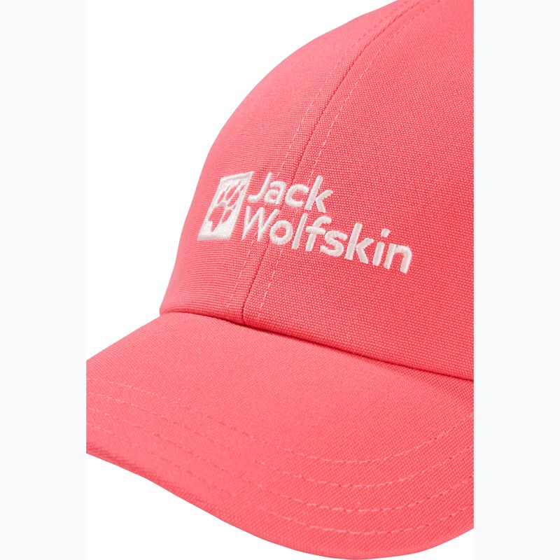 Cappello da baseball Jack Wolfskin per bambini, colore corallo tramonto 4