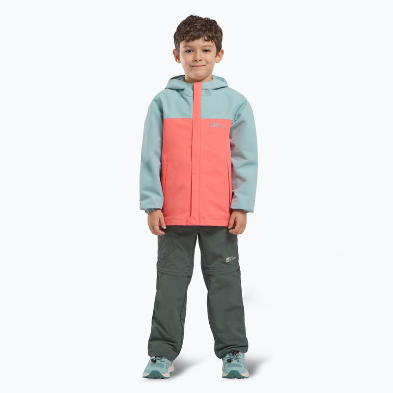 Giacca antipioggia Jack Wolfskin per bambini Tucan sunset coral 2