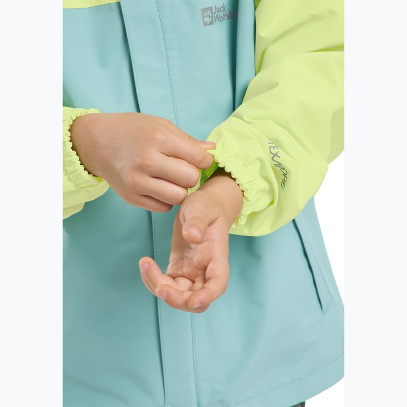 Giacca da pioggia Jack Wolfskin per bambini Tucan soft jade 8