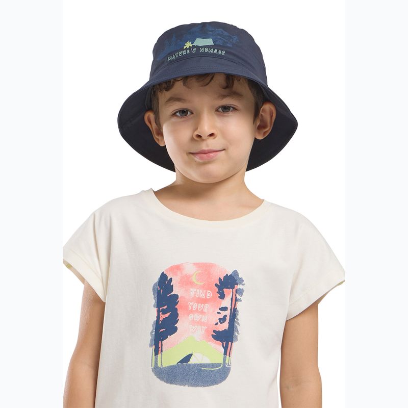 Cappello da bambino Jack Wolfskin Woods Bucket stampato blu notte 8